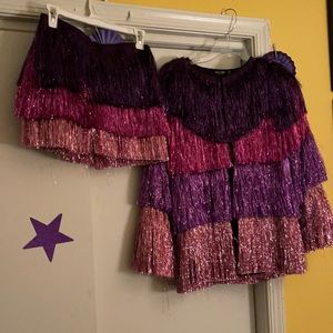 Fringe Skirt Set
